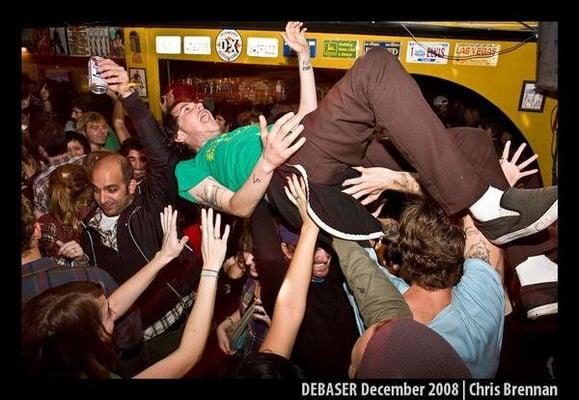 Crowd Surfing at Debaser 90's night, 12/07/08