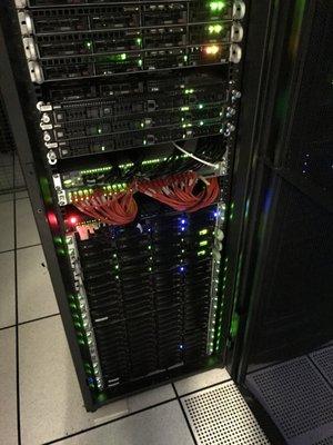 One of the racks of servers in our downtown datacenter. This represents thousands of websites hosted and managed by us every month.