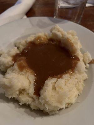 Side of mashed potatoes and gravy