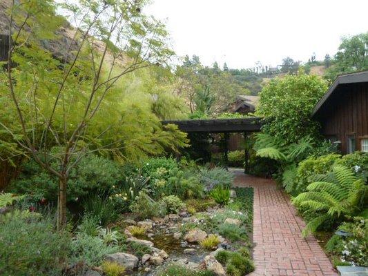 Bel Air Residence - This secluded garden is a rich tapestry of texture, color, light and shadow.