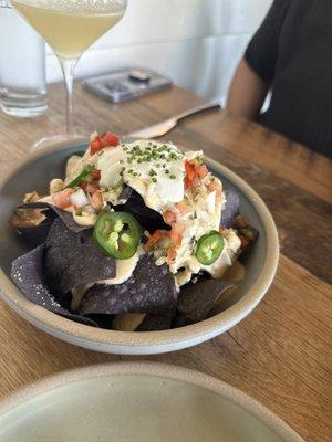 Blue Crab Nachos & peek of the daiquiri