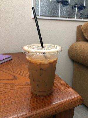 Cold brew with salted caramel and cream