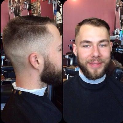 Beard trims and side parts all day, done by Monica now at The Gold Comb in North Park