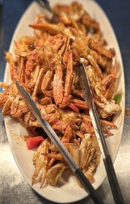 Spicy fried crabs