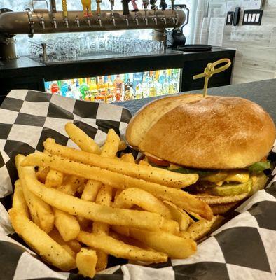 Pork Burger & Fries