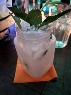 Coconut mojito, for a nightcap