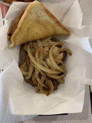 Hamburger steak with onions