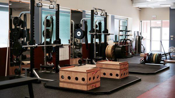 The Gym ~ With approximately 10,000sq ft. and over 5,000 lbs of weight, Tensegrity is the place to be for all of your rehabilitation needs.