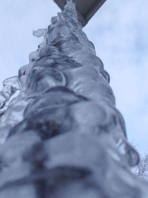 Water Chain in the freezing weather.