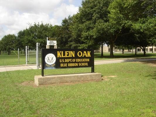 Klein Oak High School, locally known simply as Klein Oak, Oak or KO, is a nationally recognized Blue Ribbon school.