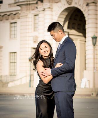 Pasadena city hall engagement session