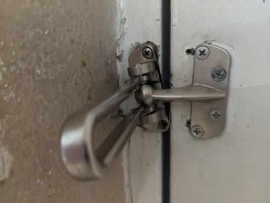 Broken door lock