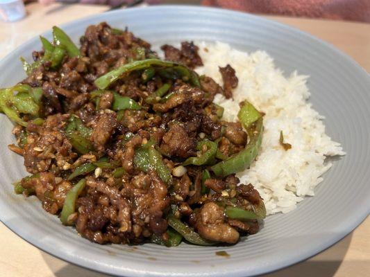 Hunan Sizzling Pork Bowl