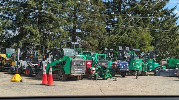 Lots of heavy equipment available for rent