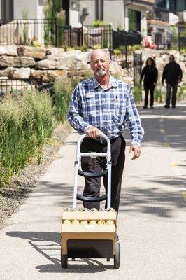 Our delivery guy coming down the Greenbelt!