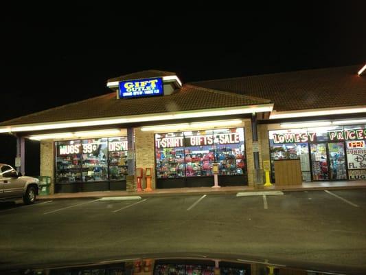 Store front at night