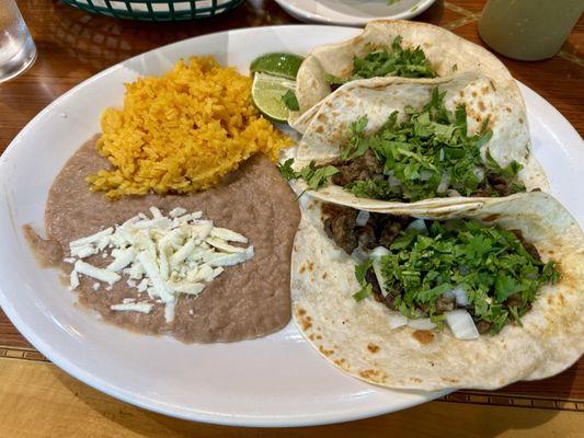 5. Three Tacos Dinner Plate flour