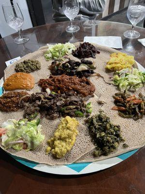 Axum special with veggie platter