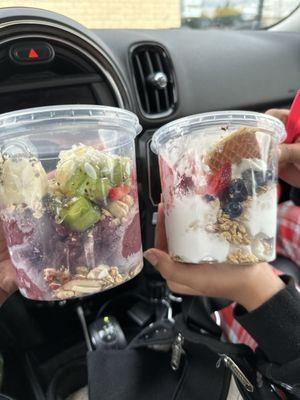 Açaí and coconut bowls