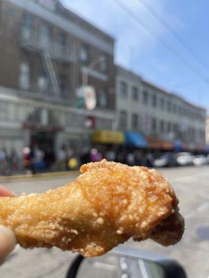 Crispy golden delicious fried chicken!