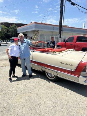 Living legend, Jay Leno with his beautiful Packard at Madre Maiz.