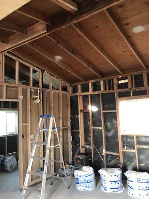 Proactively treating open framing before insulation goes up!