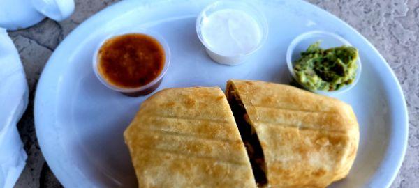 Breakfast Chimi, fried. Worth the extra 50 cents!