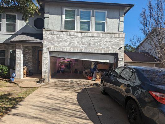 Garage door off track