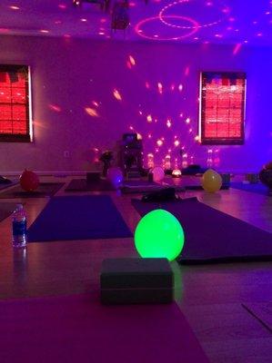 Black light yoga