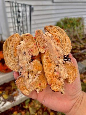 Funfetti Bagel with Hocus Pocus cream cheese