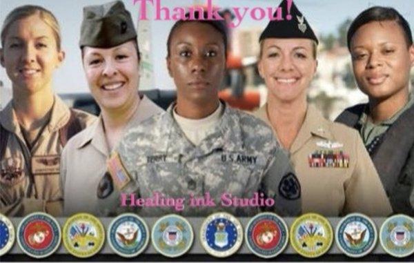 Healing ink Studio would like to Thank all the men & women who have served us