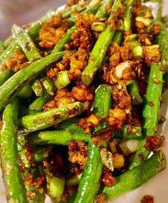 Green beans with minced pork