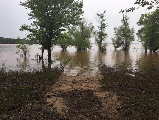 Lake behind the campsite (flooded earlier in the week)