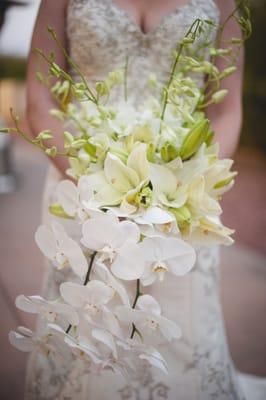 My bouquet for my wedding. Orchids and lilies are my favorite, and I wanted it to be cascading. Naakiti made it happen!!