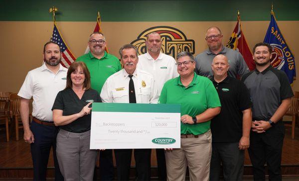 I was honored to take part in presenting Chief Dennis Jenkerson, with a check to support this organization on behalf of COUNTRY Financial.