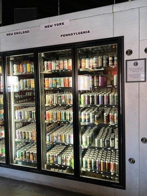 Fridge beer selection