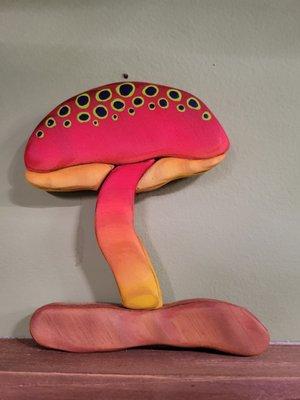 Handmade mushroom wall decor