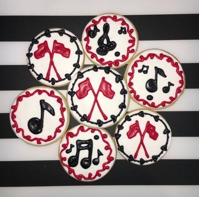 Custom sugar cookies created for our Marching Band Festival.