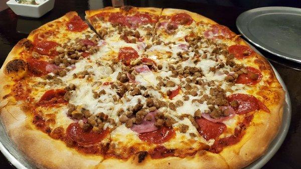 Meat lovers pizza