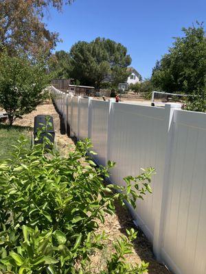 Our new Vinyl fence