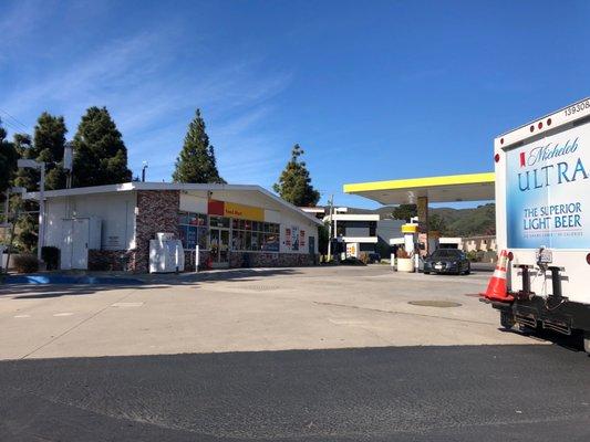 The Shell gas station