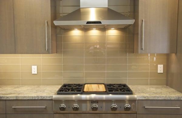 Cabinets and Glass Tile from Berkeley Design Center.