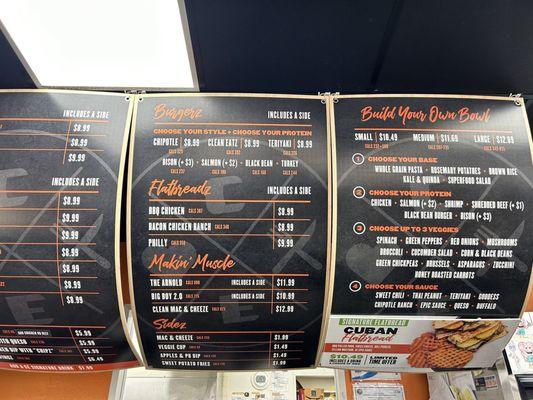 The menu