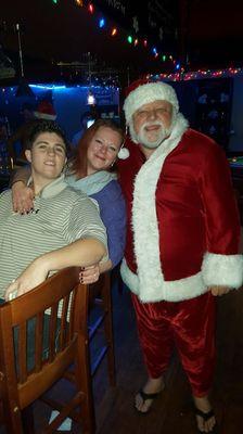 The owner, George, as Santa