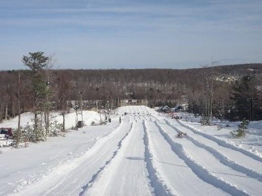 Tubing hill at Big Boulder Ski Area, there are several vacation rentals available overlooking this Ski Area