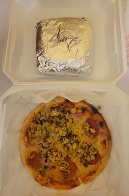 Deluxe pizza and current size of their original muffy.