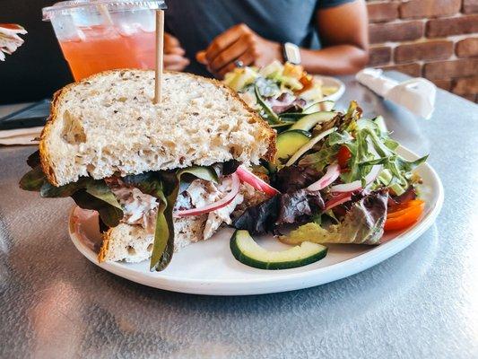 Half Chicken Salad Sandwich & Half Cobb Salad