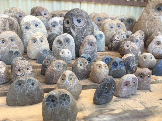 cool stone owls