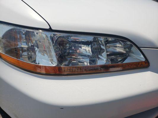 This is my headlight after BCC worked on it for less than 30 minutes. Yes, I did have both headlights serviced!