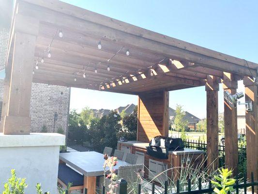 Beautiful Wood Pergolas with Complete Outdoor Kitchen and Grill! 
 Get a Quote ! 4697421505